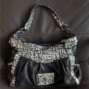 Y2K style Black and Silver Women's Handbag